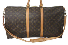 画像をギャラリービューアに読み込む, LOUIS VUITTON ルイヴィトン キーポル55 ボストンバッグ M41414 モノグラム PVCコーティングキャンバス ヌメ革 ブラウン 美品 中古 4c073075