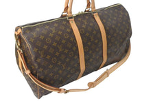 画像をギャラリービューアに読み込む, LOUIS VUITTON ルイヴィトン キーポル55 ボストンバッグ M41414 モノグラム PVCコーティングキャンバス ヌメ革 ブラウン 美品 中古 4c073075