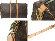 画像をギャラリービューアに読み込む, LOUIS VUITTON ルイヴィトン キーポル55 ボストンバッグ M41414 モノグラム PVCコーティングキャンバス ヌメ革 ブラウン 美品 中古 4c073075