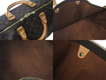 画像をギャラリービューアに読み込む, LOUIS VUITTON ルイヴィトン キーポル55 ボストンバッグ M41424 モノグラム PVCコーティングキャンバス ヌメ革 ブラウン 美品 中古 4c073076