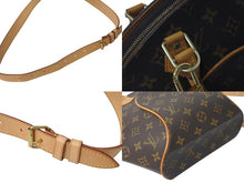 画像をギャラリービューアに読み込む, LOUIS VUITTON ルイヴィトン エリプスPM ハンドバッグ モノグラム M51127 PVC ヌメ革 ブラウン ゴールド金具 美品 中古 4c073077