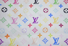 Load image into Gallery viewer, 極美品 LOUIS VUITTON ルイヴィトン × 村上隆 カレ マルチカラー スカーフ モノグラム ロゴ M71913 中古 4c073079