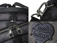画像をギャラリービューアに読み込む, 極美品 LOUIS VUITTON × NIGO ルイヴィトン ニゴー モジュラー バックパック モノグラム エクリプス ストライプ M45962 ブラック 中古 4c073091