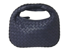 BOTTEGAVENETA Bottega Veneta Intrecciato Hobo Mini Handbag 189227 Leather Gold Hardware Navy Good Condition Used 4c073093