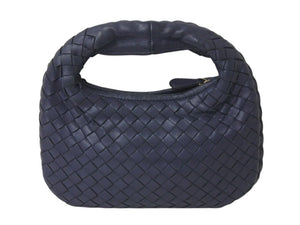 BOTTEGAVENETA Bottega Veneta Intrecciato Hobo Mini Handbag 189227 Leather Gold Hardware Navy Good Condition Used 4c073093