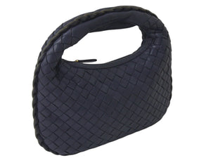 BOTTEGAVENETA Bottega Veneta Intrecciato Hobo Mini Handbag 189227 Leather Gold Hardware Navy Good Condition Used 4c073093
