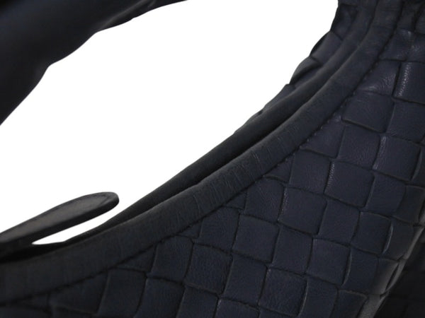 BOTTEGAVENETA Bottega Veneta Intrecciato Hobo Mini Handbag 189227 Leather Gold Hardware Navy Good Condition Used 4c073093