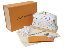 画像をギャラリービューアに読み込む, 新品未使用 LOUIS VUITTON × TM ルイヴィトン ポシェット コスメティック GM クラッチバッグ 村上隆 M13743 新作 現行 ホワイト マルチカラー PVC ヌメ革 ゴールド金具 中古 4c073096