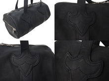 画像をギャラリービューアに読み込む, 新品未使用 CHROME HEARTS クロムハーツ ハンドバッグ ミニボストン BSフレア ダガージップ レザー ブラック 中古 4c073104