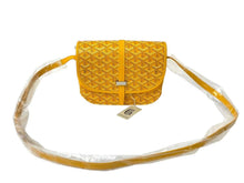 画像をギャラリービューアに読み込む, 新品未使用 GOYARD ゴヤール ベルヴェデーレ PM ショルダーバッグ イエロー BELVE3PMLTY08CG08P PVC レザー ヘリンボーン柄 中古 4c073113