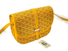 画像をギャラリービューアに読み込む, 新品未使用 GOYARD ゴヤール ベルヴェデーレ PM ショルダーバッグ イエロー BELVE3PMLTY08CG08P PVC レザー ヘリンボーン柄 中古 4c073113