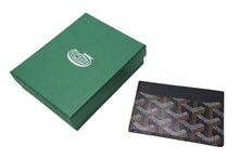 画像をギャラリービューアに読み込む, 新品未使用品 GOYARD ゴヤール サンシュルピス カードケース キャンバス レザー ブラック 中古 4c073115