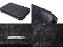 画像をギャラリービューアに読み込む, 極美品 CHROME HEARTS クロムハーツ バンクローバー 二つ折り財布 ダガージップ クロスパッチ ブラック レザー シルバー925 中古 4c073116