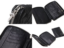 画像をギャラリービューアに読み込む, 極美品 CHROME HEARTS クロムハーツ バンクローバー 二つ折り財布 ダガージップ クロスパッチ ブラック レザー シルバー925 中古 4c073116