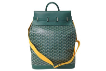 画像をギャラリービューアに読み込む, 極美品 GOYARD ゴヤール スティーマー PM ショルダーバッグ STEAM2PMLTY09CL09P グリーン PVC レザー 中古 4c073118