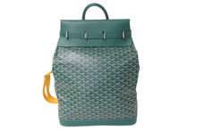 画像をギャラリービューアに読み込む, 極美品 GOYARD ゴヤール スティーマー PM ショルダーバッグ STEAM2PMLTY09CL09P グリーン PVC レザー 中古 4c073118