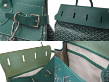画像をギャラリービューアに読み込む, 極美品 GOYARD ゴヤール スティーマー PM ショルダーバッグ STEAM2PMLTY09CL09P グリーン PVC レザー 中古 4c073118