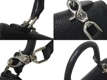 画像をギャラリービューアに読み込む, 極美品 CHROME HEARTS クロムハーツ DOC ADAMS ドッグアダムス ハンドバッグ 2WAY BSフレア ブラック レザー シルバー925 中古 4c073123