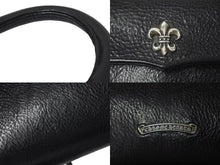 画像をギャラリービューアに読み込む, 極美品 CHROME HEARTS クロムハーツ DOC ADAMS ドッグアダムス ハンドバッグ 2WAY BSフレア ブラック レザー シルバー925 中古 4c073123