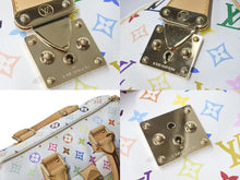 画像をギャラリービューアに読み込む, LOUIS VUITTON ルイヴィトン スピーディ30 ハンドバッグ M92643 モノグラム マルチカラー 村上隆 ホワイト 美品 中古 4c073124