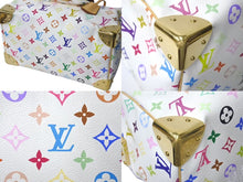 画像をギャラリービューアに読み込む, LOUIS VUITTON ルイヴィトン スピーディ30 ハンドバッグ M92643 モノグラム マルチカラー 村上隆 ホワイト 美品 中古 4c073124