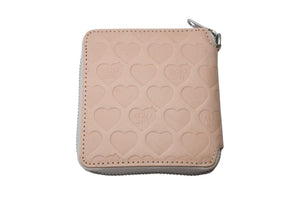 New and unused HUMAN MADE LEATHER ZIP WALLET Bifold Wallet HM28GD054 Leather Cotton Beige Silver Used 4c073131