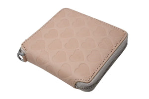 New and unused HUMAN MADE LEATHER ZIP WALLET Bifold Wallet HM28GD054 Leather Cotton Beige Silver Used 4c073131