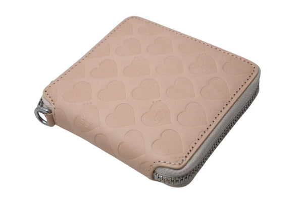 New and unused HUMAN MADE LEATHER ZIP WALLET Bifold Wallet HM28GD054 Leather Cotton Beige Silver Used 4c073131