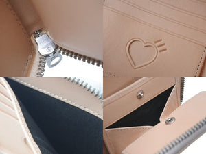 New and unused HUMAN MADE LEATHER ZIP WALLET Bifold Wallet HM28GD054 Leather Cotton Beige Silver Used 4c073131