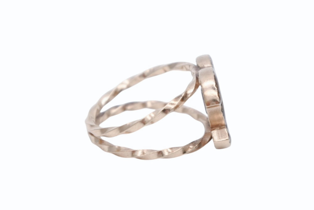 CHANEL Coco Mark Ring 10C Engraved Size 12.5 3.6g Gold Good Condition Used 4c073166