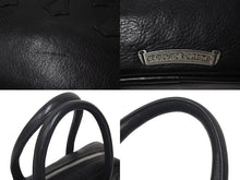 画像をギャラリービューアに読み込む, CHROME HEARTS クロムハーツ ジムバッグ ハンドバッグ スモール セメタリークロスパッチ レザー シルバー925 ブラック 美品 中古 4c073181