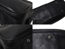 画像をギャラリービューアに読み込む, CHROME HEARTS クロムハーツ ジムバッグ ハンドバッグ スモール セメタリークロスパッチ レザー シルバー925 ブラック 美品 中古 4c073181