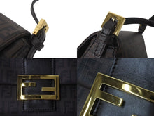 Load image into Gallery viewer, FENDI フェンディ ズッキーノ ミニマンマバケット ハンドバッグ ワンショルダーバッグ ブラウン ゴールド金具 美品 中古 4c073184