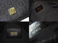 Load image into Gallery viewer, FENDI フェンディ ズッキーノ ミニマンマバケット ハンドバッグ ワンショルダーバッグ ブラウン ゴールド金具 美品 中古 4c073184