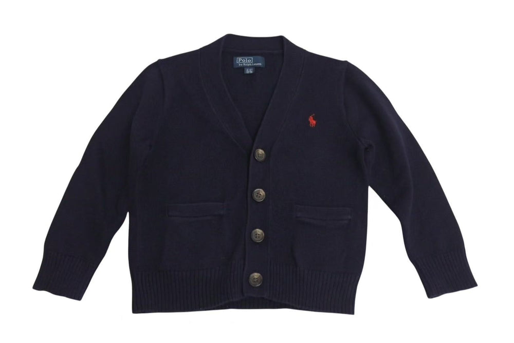 POLO RALPH LAUREN Polo Ralph Lauren Cardigan Kids Cotton Navy 4/4T 56/110cm Good Condition Used 4c073189