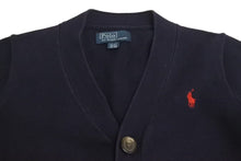 Load image into Gallery viewer, POLO RALPH LAUREN ポロ ラルフローレン カーディガン キッズ コットン ネイビー 4/4T 56/110cm 美品 中古 4c073189