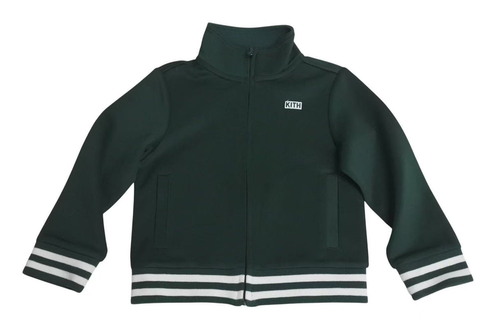 KITH Setup Kids Sweatshirt Logo Embroidery Polyester Polyurethane Green White Good Condition Used 4c073190