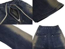Load image into Gallery viewer, 新品同様 Rick Owens リックオウエンス DRKSHHDW ダークシャドウ ダブルカーゴジャンボベラロングデニムパンツ ブルー S 中古 4c073191