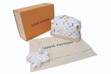 画像をギャラリービューアに読み込む, 新品未使用 LOUIS VUITTON × TM ルイヴィトン ポシェット コスメティック GM クラッチバッグ 村上隆 M13743 新作 現行 ホワイト マルチカラー PVC ヌメ革 ゴールド金具 中古 4c073192