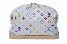 画像をギャラリービューアに読み込む, 新品未使用 LOUIS VUITTON × TM ルイヴィトン ポシェット コスメティック GM クラッチバッグ 村上隆 M13743 新作 現行 ホワイト マルチカラー PVC ヌメ革 ゴールド金具 中古 4c073192