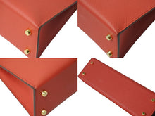 Load image into Gallery viewer, HERMES エルメス ミニケリー2 ヴォーエプソン ローズジャイプール ゴールド金具 外縫い 2WAY ショルダーバッグ X刻印 美品 中古 4c073195