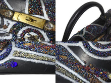 Load image into Gallery viewer, HERMES エルメス ケリー32 旧型 外縫い ボックスカーフ ブラック ゴールド金具 カスタム 美品 中古 4c073208