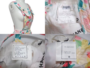 CHANEL Floral Pattern Overalls Floral Pattern Overalls Coco Mark Size 34 Polyester Good Condition Used 4c073210