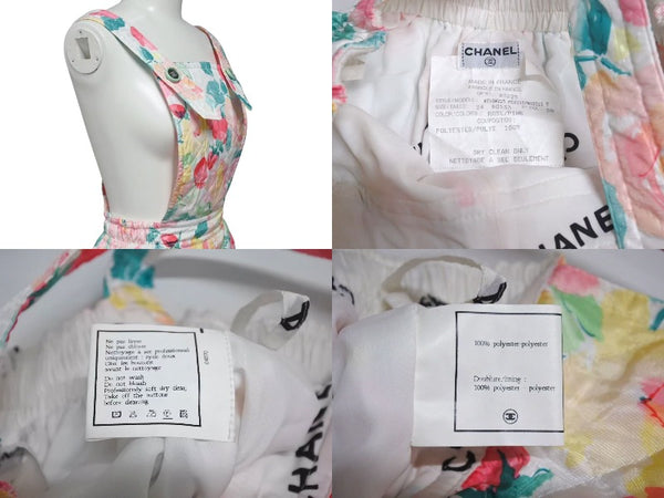 CHANEL Floral Pattern Overalls Floral Pattern Overalls Coco Mark Size 34 Polyester Good Condition Used 4c073210