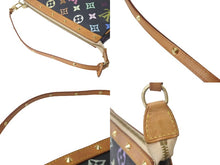 画像をギャラリービューアに読み込む, LOUIS VUITTON ルイヴィトン ポシェット アクセソワール アクセサリーポーチ M92648 モノグラムマルチ 村上隆 ブラック 美品 中古 4c073223