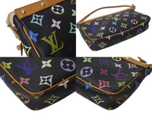 画像をギャラリービューアに読み込む, LOUIS VUITTON ルイヴィトン ポシェット アクセソワール アクセサリーポーチ M92648 モノグラムマルチ 村上隆 ブラック 美品 中古 4c073223