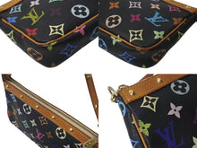 画像をギャラリービューアに読み込む, LOUIS VUITTON ルイヴィトン ポシェット アクセソワール アクセサリーポーチ M92648 モノグラムマルチ 村上隆 ブラック 美品 中古 4c073223