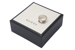 GUCCI Gucci Ring BRANTED Cutout G Ring 7g No. 9 Silver 925 Used 4c073241