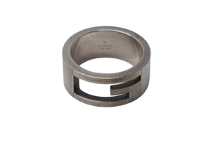 GUCCI Gucci Ring BRANTED Cutout G Ring 7g No. 9 Silver 925 Used 4c073241