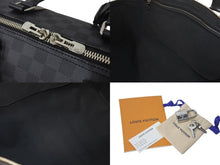 画像をギャラリービューアに読み込む, 新品同様 LOUIS VUITTON ルイヴィトン キーポル バンドリエール55 ボストンバッグ N41413 ダミエグラフィット ブラック 中古 4c073245